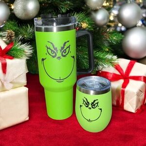 Grinch His Her Stanley style Insulated Mug wine cup mug Set